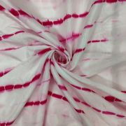 Hot Pink Tie Dye Shibori On Pure Modal Muslin Fabric