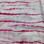 Hot Pink Tie Dye Shibori On Pure Modal Muslin Fabric