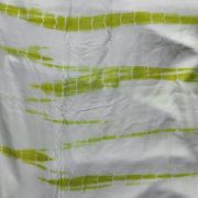 Lime Green Tie Dye Shibori On Pure Modal Muslin Fabric