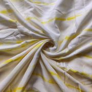 Yellow Tie Dye Shibori On Pure Modal Muslin Fabric