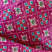 Patola Printed Chinnon Crush Fabric – Pink