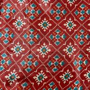 Patola Printed Chinnon Crush Fabric – Red