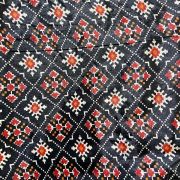 Patola Printed Chinnon Crush Fabric – Black