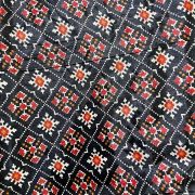 Patola Printed Chinnon Crush Fabric – Black