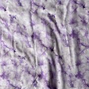 Abstract Shibori Printed On Lavender Pure Muslin Fabric