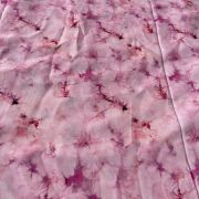 Abstract Shibori Printed On Baby Pink Pure Muslin Fabric