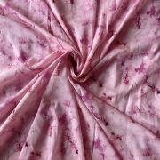 Abstract Shibori Printed On Baby Pink Pure Muslin Fabric