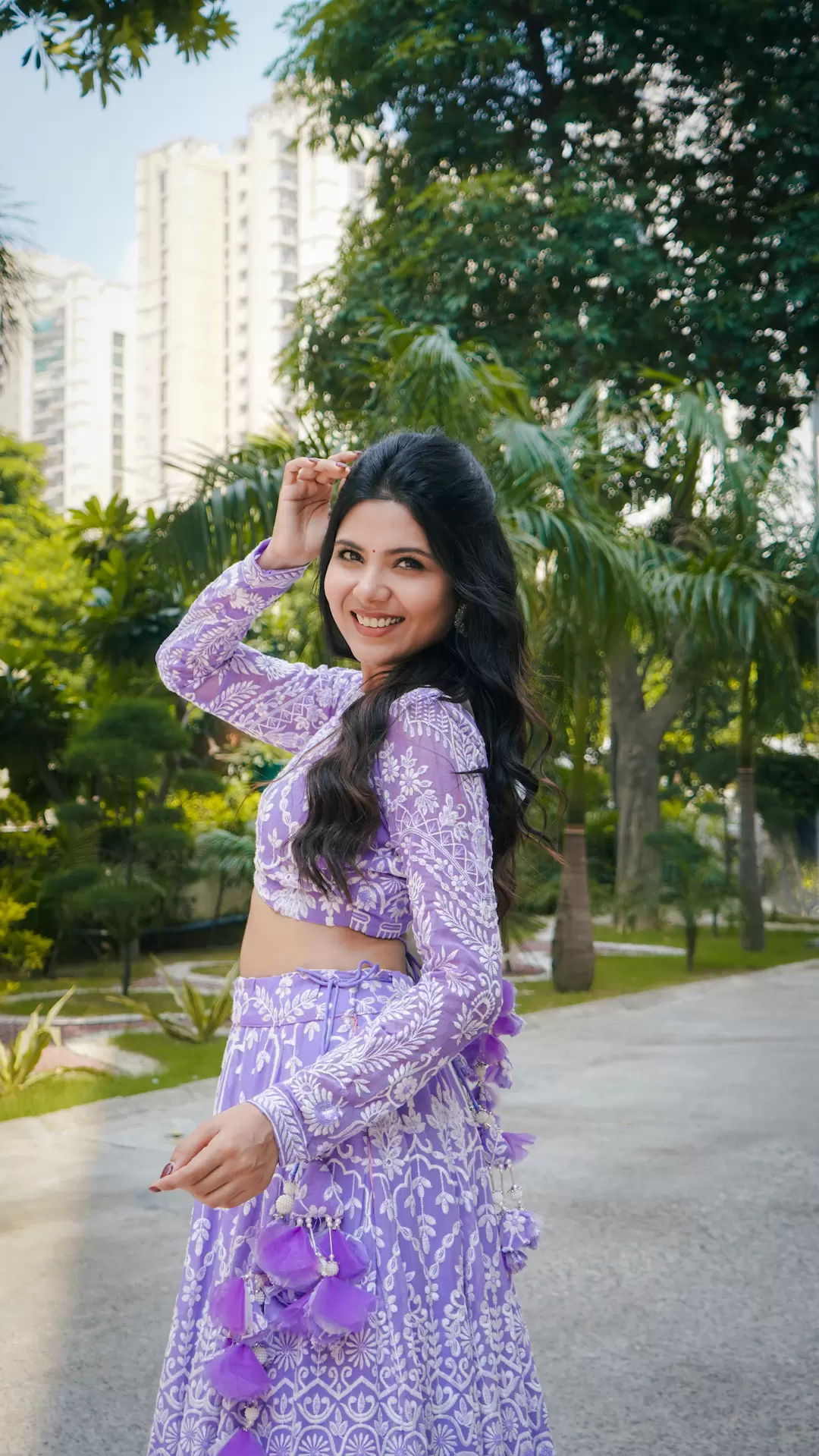 Pure Georgette Fully Stitched Lehenga with White Thread and sequin Embroidery