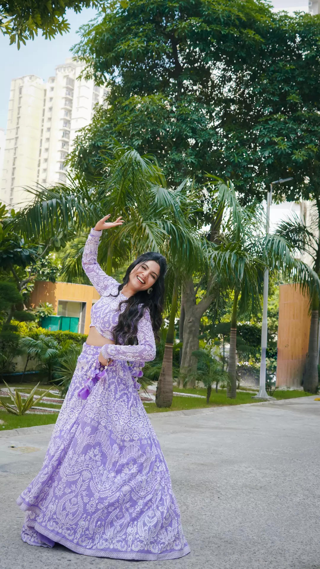 Pure Georgette Fully Stitched Lehenga with White Thread and sequin Embroidery