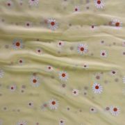 Sunflower Rubber Printed Pishta Green Georgette Fabric