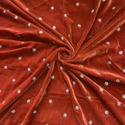 Velvet tikki\buti embroidered fabric