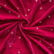 Velvet tikki\buti embroidered fabric