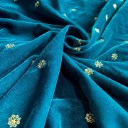 Velvet tikki\buti embroidered fabric