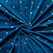 Velvet tikki\buti embroidered fabric