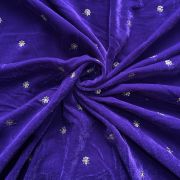 Velvet tikki\buti embroidered fabric