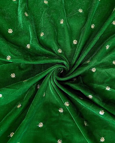 Velvet tikki\buti embroidered fabric