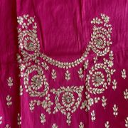 Buta Design Gota Patti Hand Embroidery On Rani Unstitched Blouse Piece