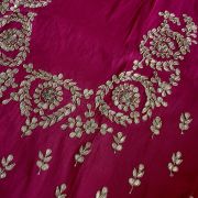 Buta Design Gota Patti Hand Embroidery On Rani Unstitched Blouse Piece