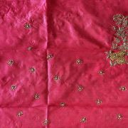 Pink Zardozi & Aari Gota & Dabka Hand Embroidery Unstitched Blouse Piece