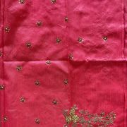 Heavy Zardozi Hand Embroidery On Peach Unstitched Blouse Piece