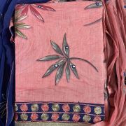 Floral Print Unstitched Suit With Chiffon Dupatta