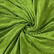 Big Width Mehendi Green Pleated Satin Fabric