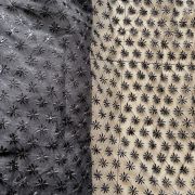 Machine Chikankari Work In Buti Design On Net Fabric