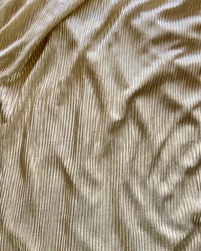 Big Width Creme Pleated Satin Fabric