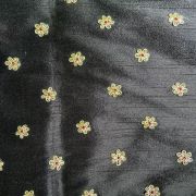 Heavy Zardozi Hand Embroidery On Neck & Buti Work All Over On Black Unstitched Silk Blouse Piece