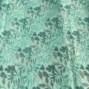 Leaf Pattern Print On Pure Cotton Rama Green Fabric