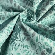 Leaf Pattern Print On Pure Cotton Rama Green Fabric