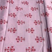 Floral Pattern Print On Blush Pink Pure Cotton Fabric