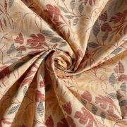 Peach Leaf Printed On Pure Cotton Fabric