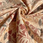 Peach Leaf Printed On Pure Cotton Fabric