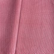 Hand Block Print Zig Zag Design On Pink Cotton Fabric