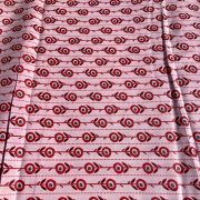 All Over Red Buti Print On Pink Pure Cotton Fabric