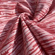 All Over Stripes Printed On Baby Pink Pure Cotton Fabric