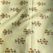 Creme Floral Printed On Pure Cotton Fabric