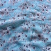 All Over Floral Digital Print On Sky Blue Viscose Georgette Fabric