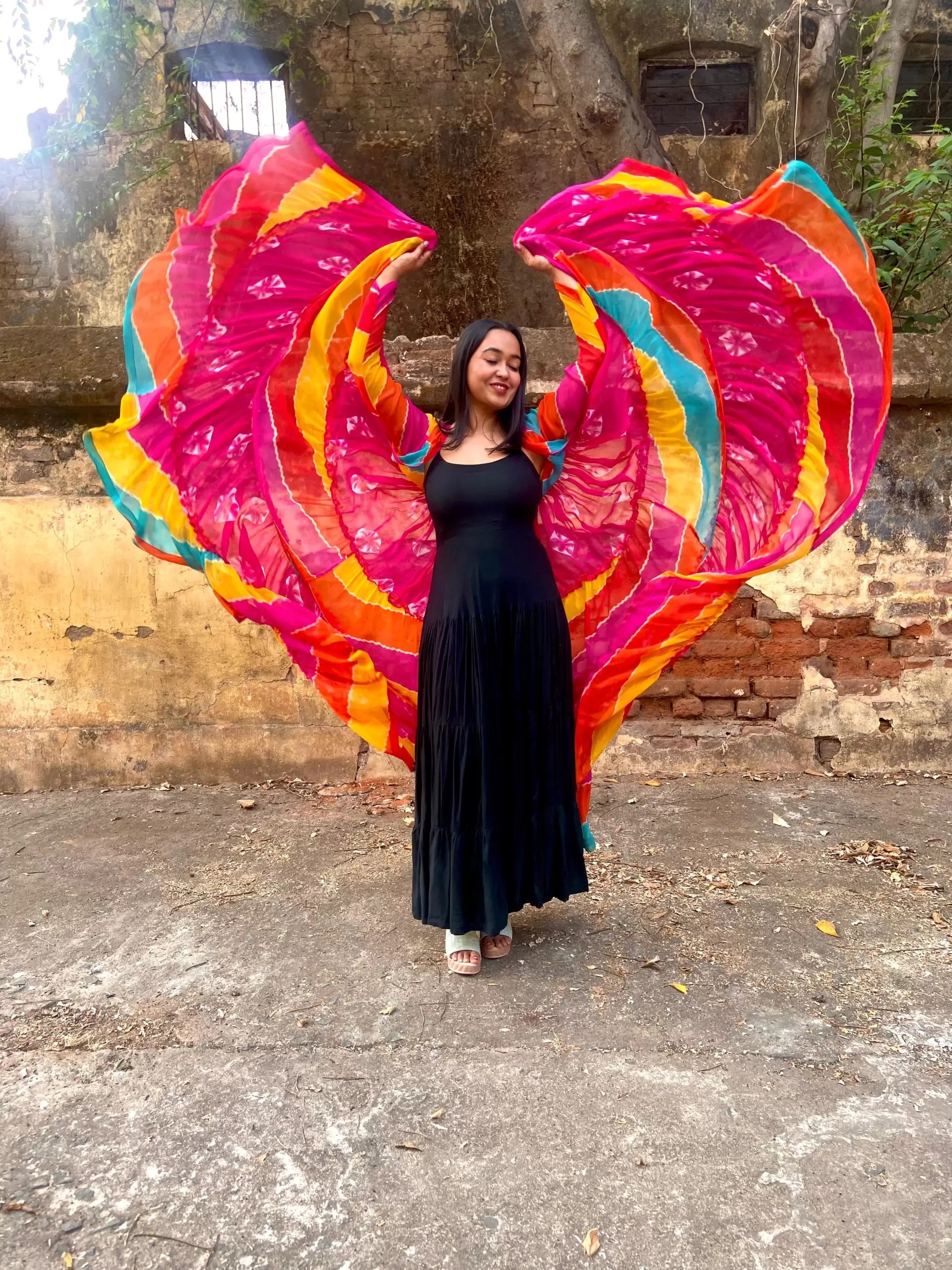 Multicolour Chiffon Shrug