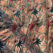 Exclusive All Over Multicoloured Thread Embroidery In Floral Pattern On Baby Pink Georgette Fabric