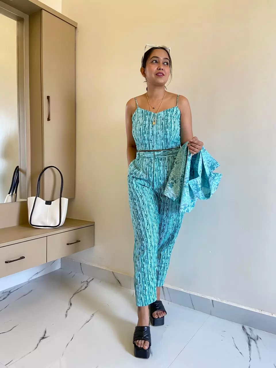 Three Piece Viral Cotton Co Ord Set