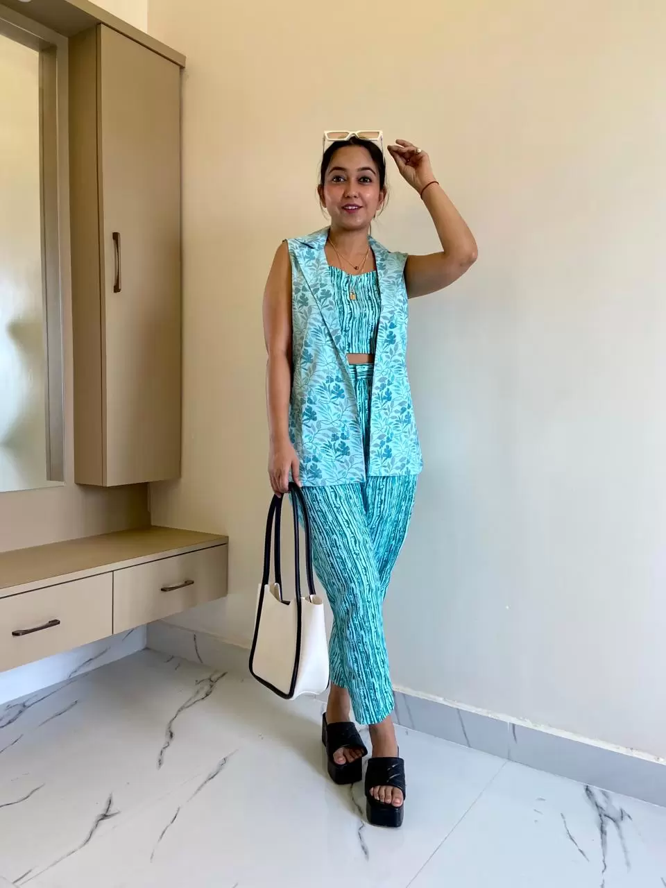 Three Piece Viral Cotton Co Ord Set