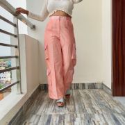 Desi Cargo Pant - Peach