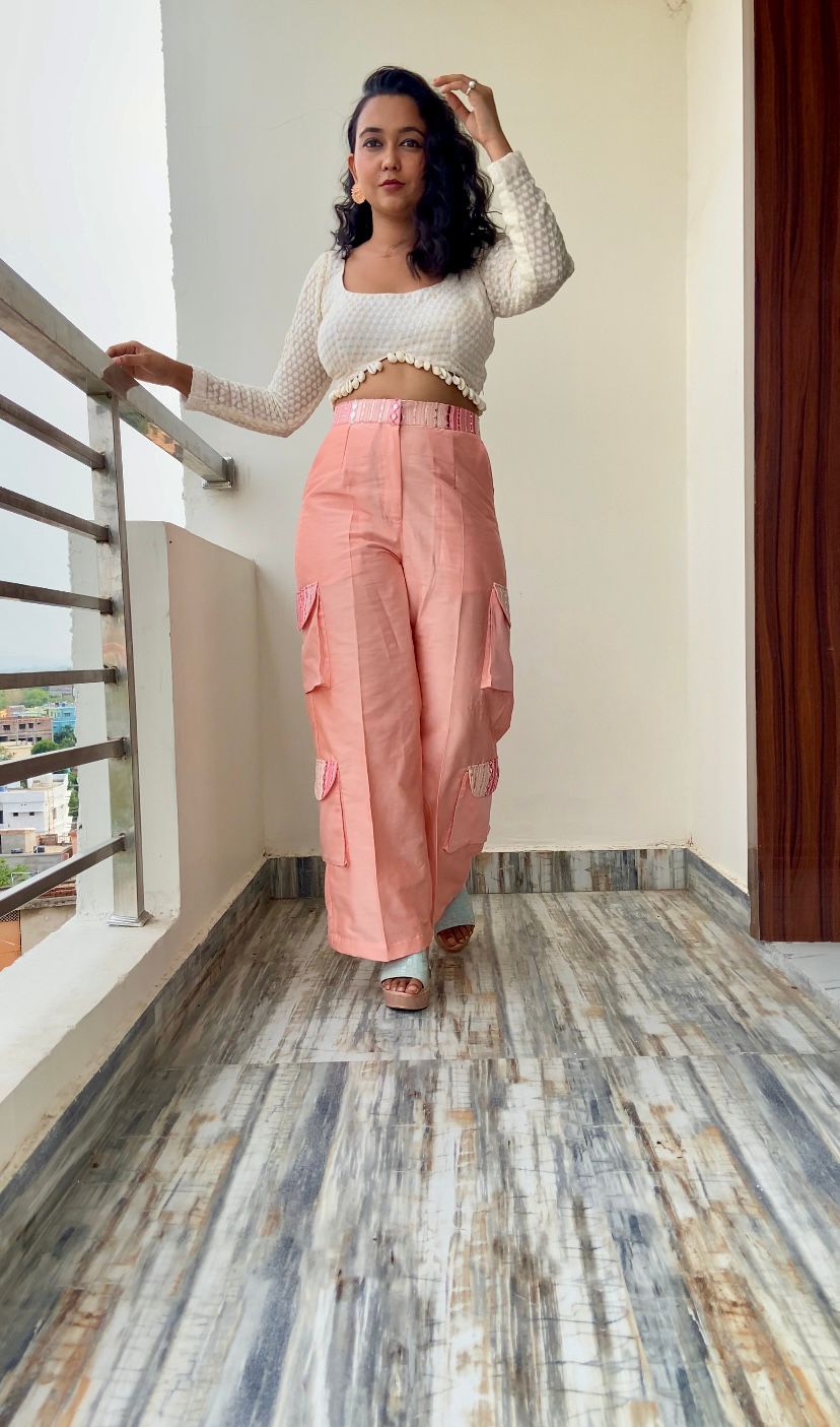 Desi Cargo Pant – Peach