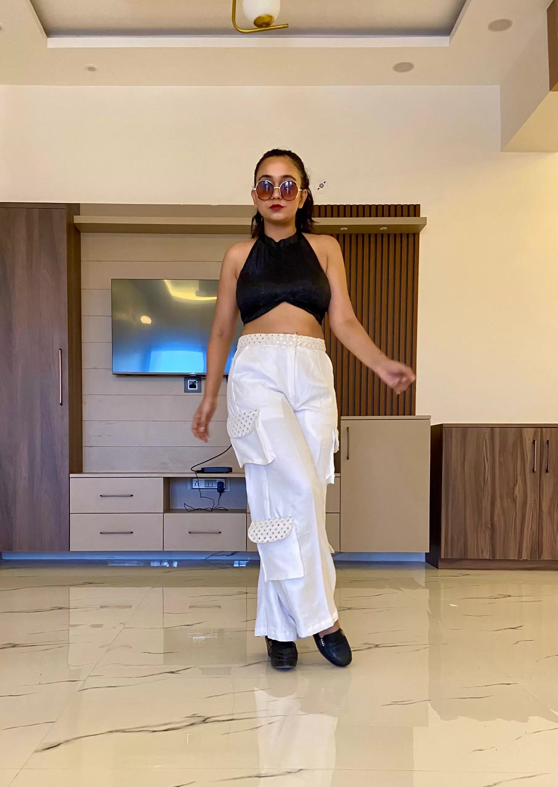 Desi Cargo Pant - White