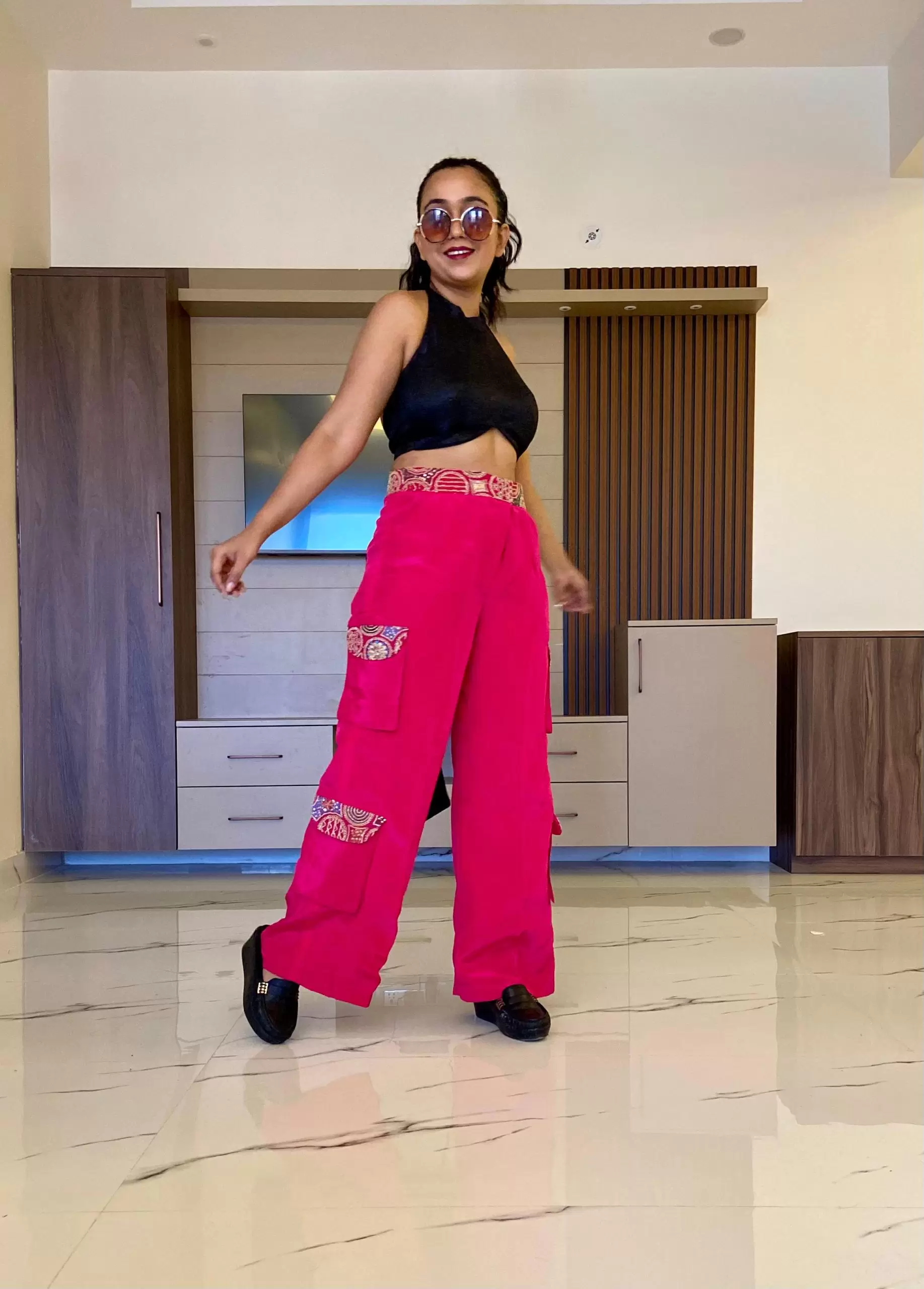 Desi Cargo Pant – Hot Pink