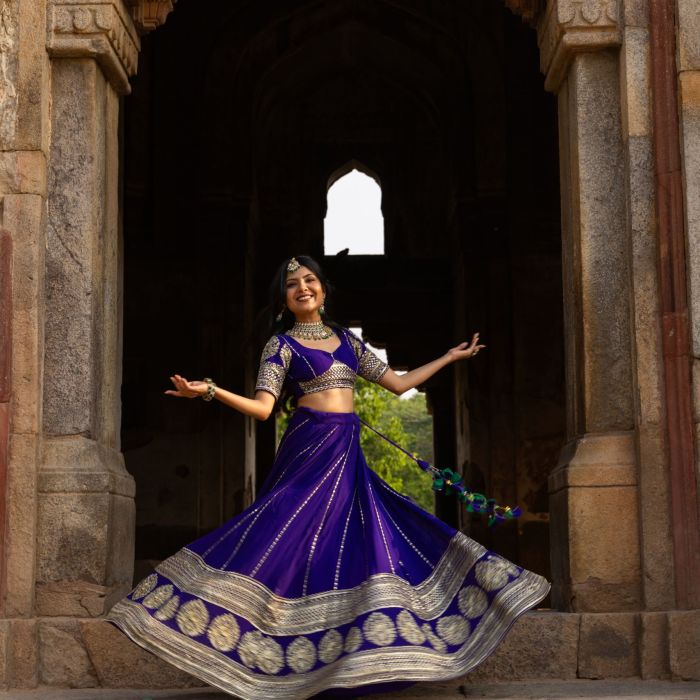 Maharani Lehenga in Pure viscose Georgette fabric