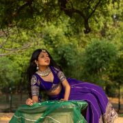 Maharani Lehenga in Purple Pure Georgette fabric