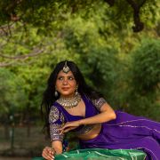 Maharani Lehenga in Purple Pure Georgette fabric